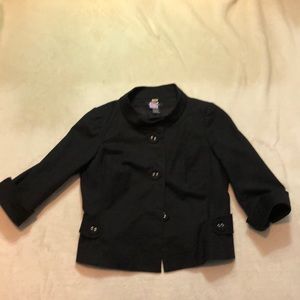 Black cotton button up jacket